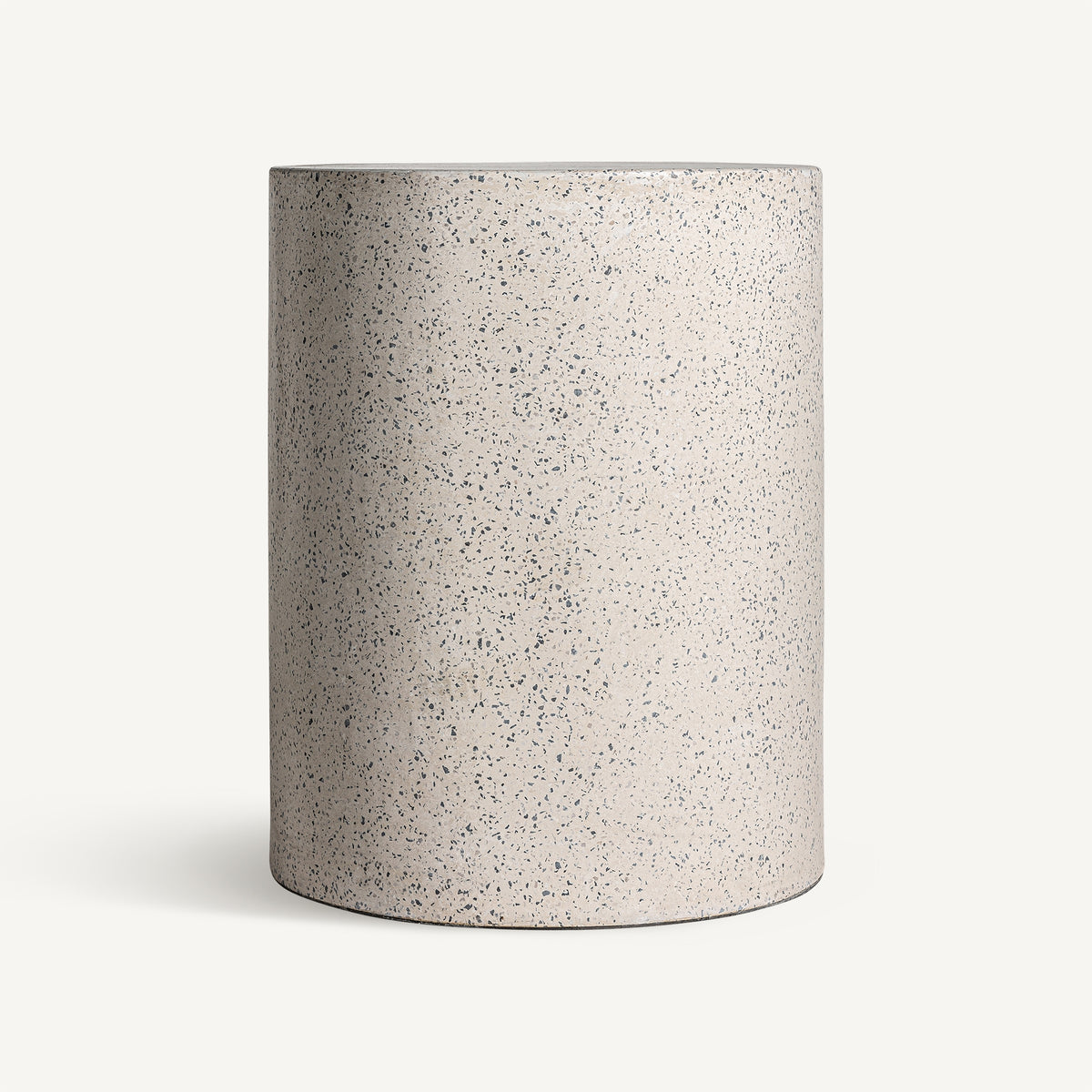 Mesa auxiliar Albenga — Terrazo blanco
