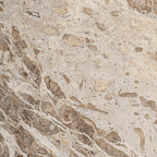 Mesa auxiliar Alessano — Mármol beige satinado