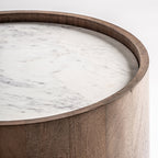 Mesa auxiliar Arneke — Madera de mango marrón
