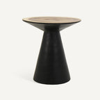 Mesa auxiliar Arusa — Madera suar negro envejecido