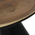 Mesa auxiliar Arusa — Madera suar negro envejecido