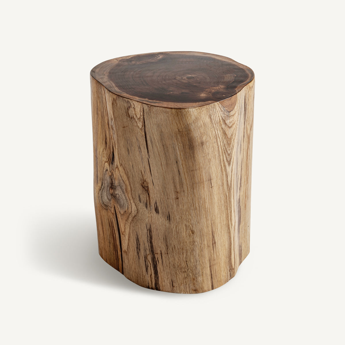 Mesa auxiliar Bouira — Madera suar marrón natural