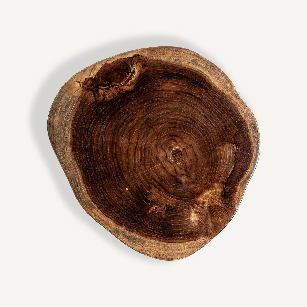 Mesa auxiliar Bouira — Madera suar marrón natural