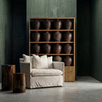 Mesa auxiliar Bouira — Madera suar marrón natural