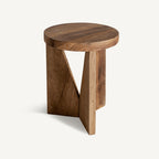 Mesa auxiliar Cotard — Madera recuperada marrón