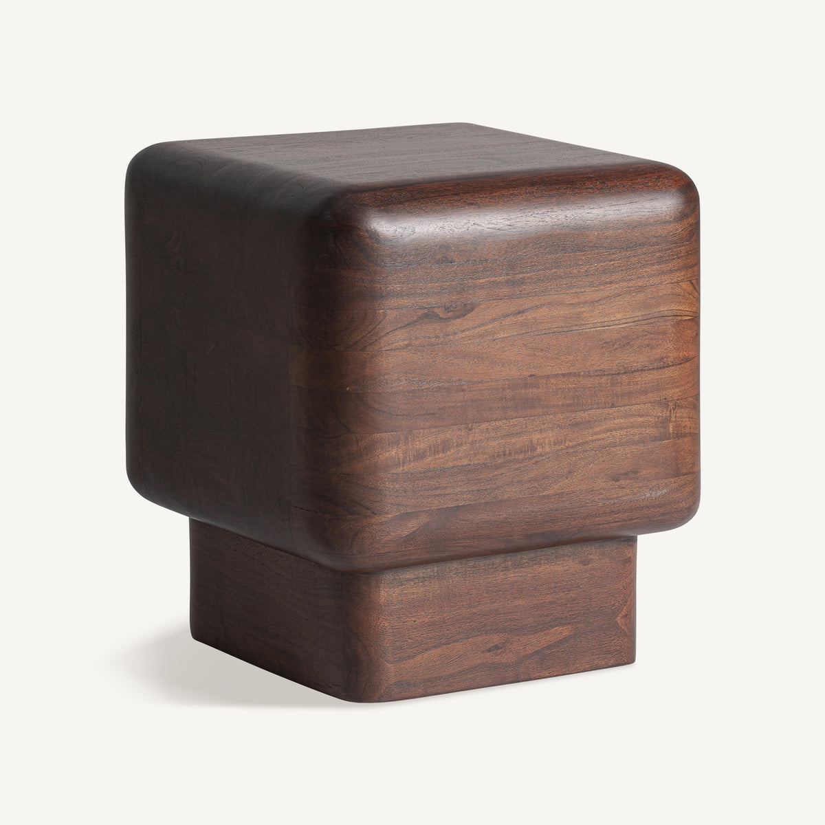 Mesa auxiliar Flers — Madera de acacia marrón