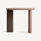 Mesa auxiliar Kuftein — Madera dm chocolate brillo