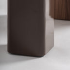 Mesa auxiliar Kuftein — Madera dm chocolate brillo