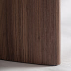 Mesa auxiliar Kuftein — Madera dm chocolate brillo