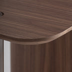 Mesa auxiliar Kuftein — Madera dm chocolate brillo