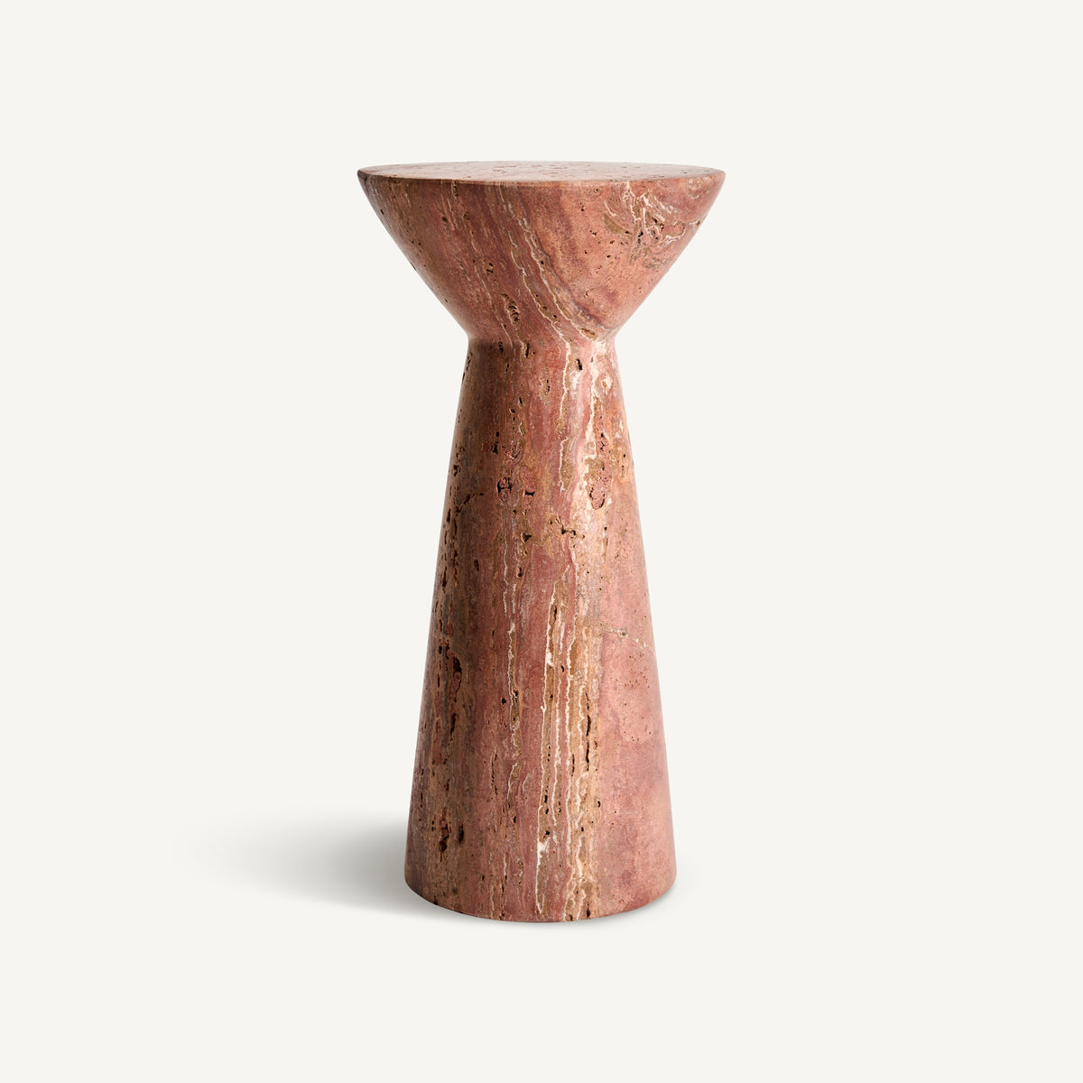 Mesa auxiliar Ludus — Travertino rojo