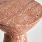 Mesa auxiliar Ludus — Travertino rojo