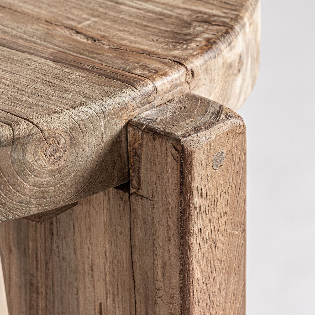 Mesa auxiliar Lux — Madera de teca marrón