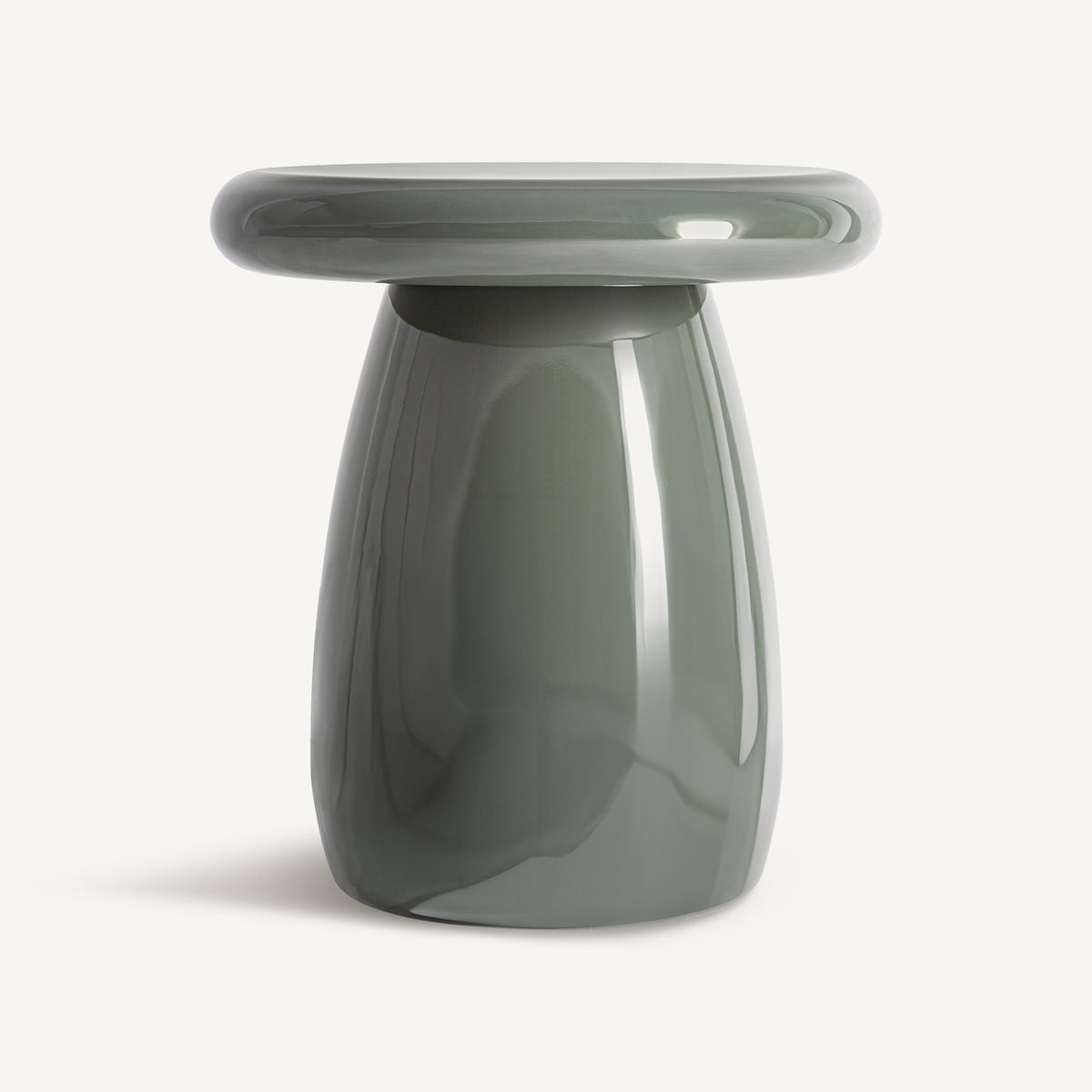 Mesa auxiliar Meres — Madera dm verde brillo