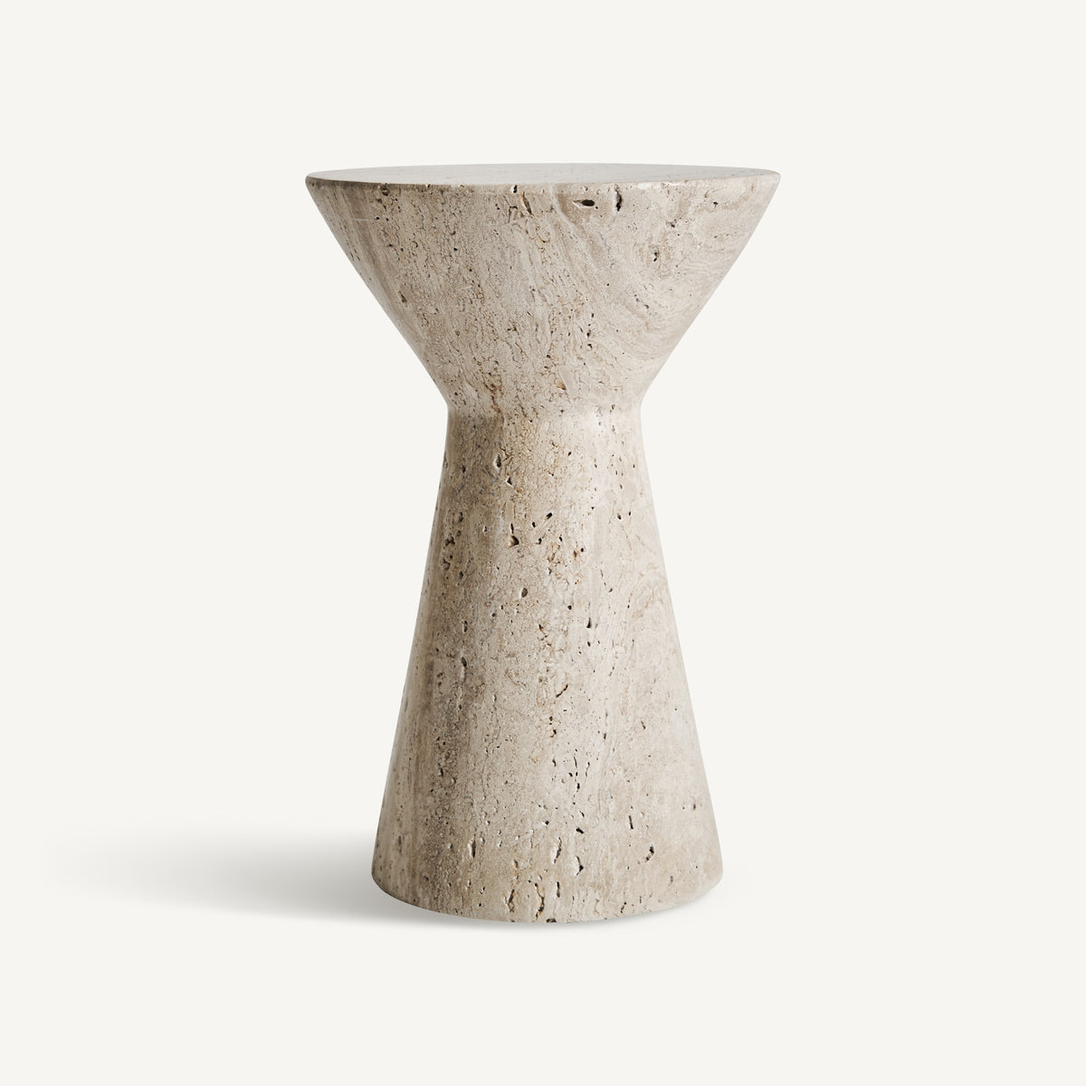 Mesa auxiliar Motrus — Travertino crema