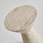 Mesa auxiliar Motrus — Travertino crema