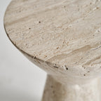 Mesa auxiliar Motrus — Travertino crema