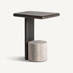 Mesa auxiliar Rignac — Travertino gris