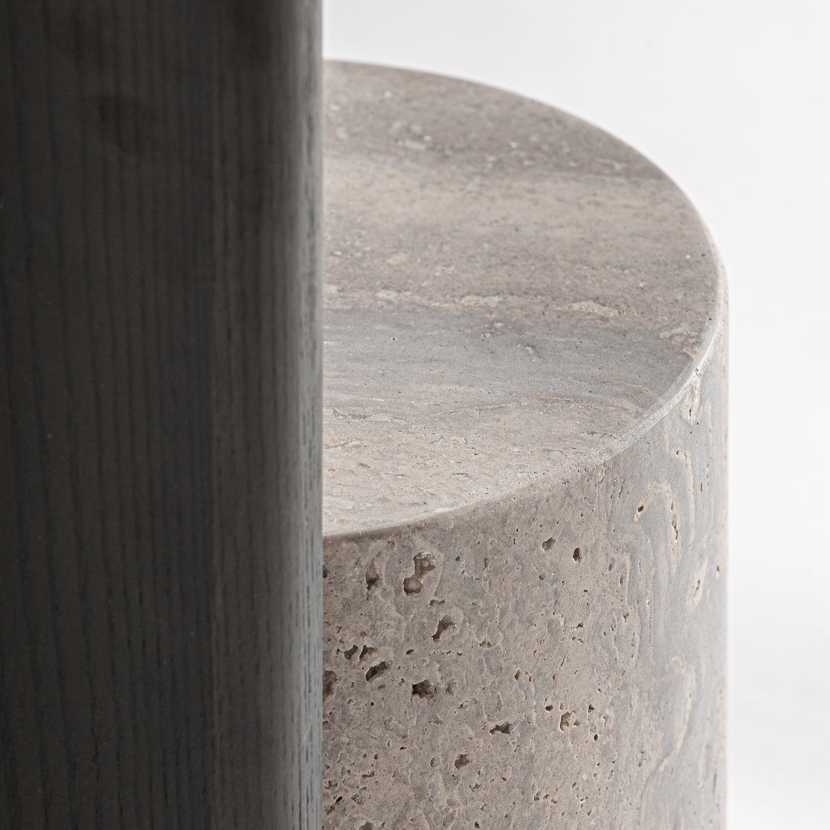 Mesa auxiliar Rignac — Travertino gris