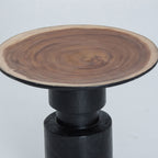 Mesa auxiliar Sauris — Madera tropical negro