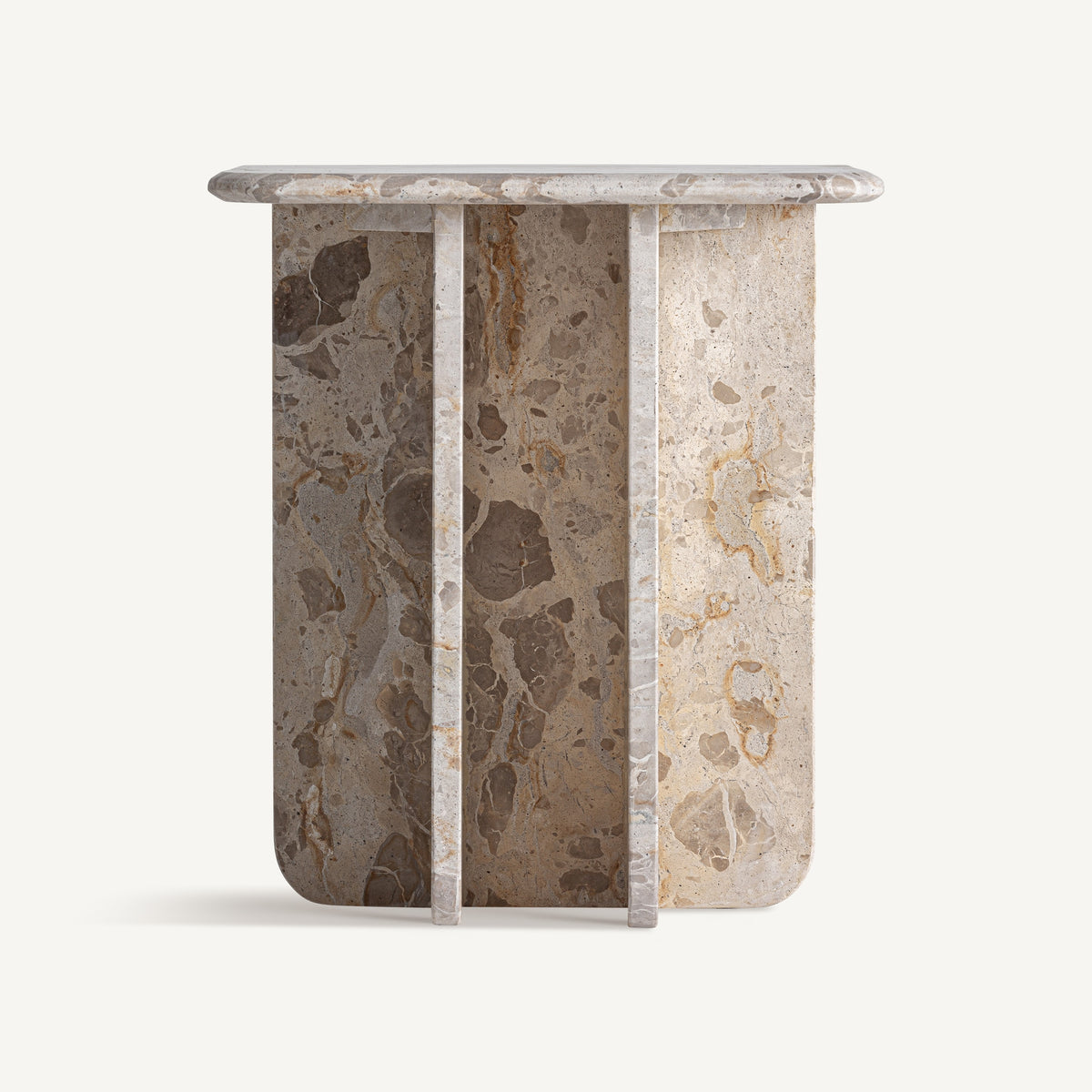 Mesa auxiliar Swalmen — Mármol beige