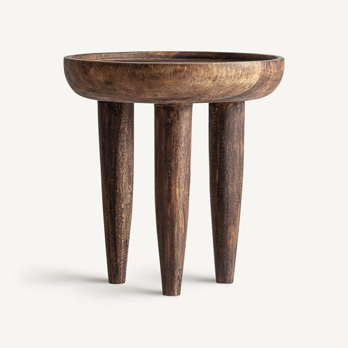 Mesa auxiliar Tahem — Madera suar marrón envejecido