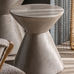 Mesa auxiliar Telfs — Cemento gris