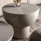 Mesa auxiliar Telfs — Cemento gris