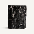 Mesa auxiliar Telti — Madera petrificada marrón envejecido