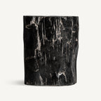 Mesa auxiliar Telti — Madera petrificada marrón envejecido
