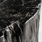 Mesa auxiliar Telti — Madera petrificada marrón envejecido