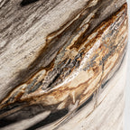 Mesa auxiliar Telti — Madera petrificada marrón envejecido
