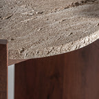 Mesa auxiliar Tivoli — Travertino beige mate