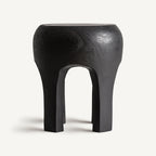 Mesa auxiliar Wahel — Madera suar negro