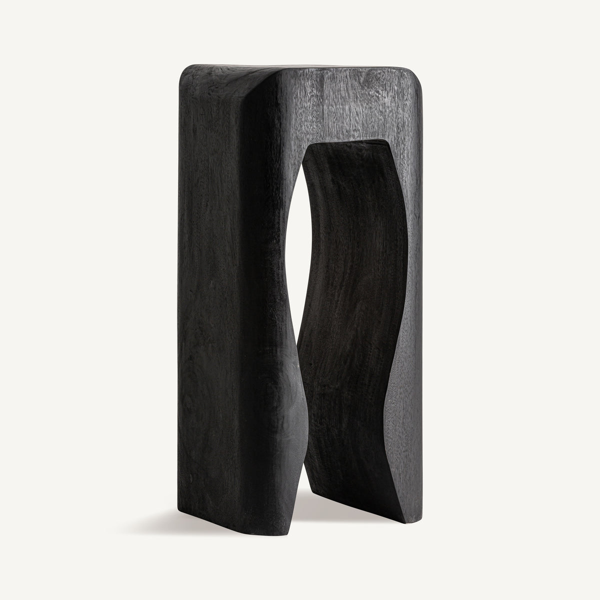 Mesa auxiliar Wahel — Madera suar negro envejecido