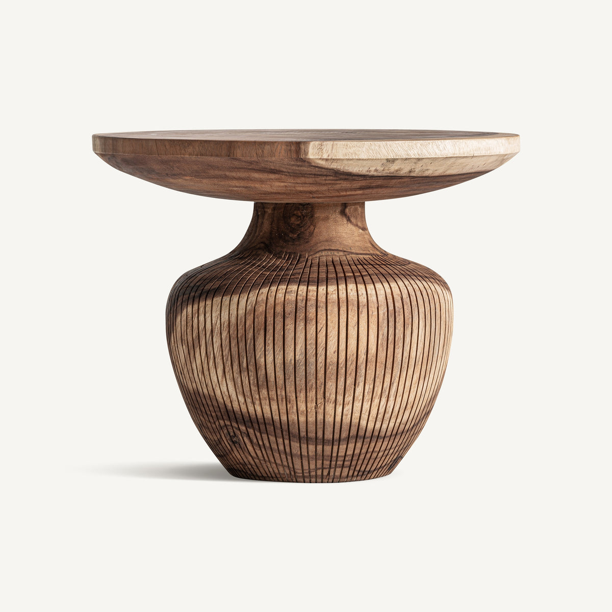 Mesa auxiliar Zobue — Madera suar marrón