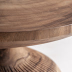 Mesa auxiliar Zobue — Madera suar marrón