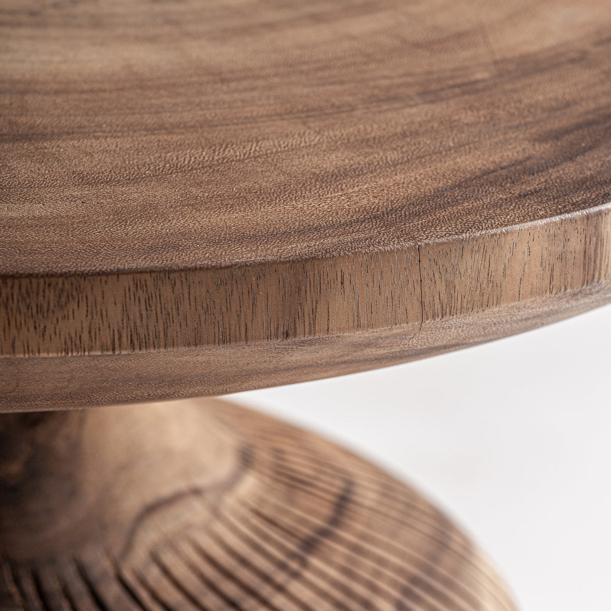 Mesa auxiliar Zobue — Madera suar marrón