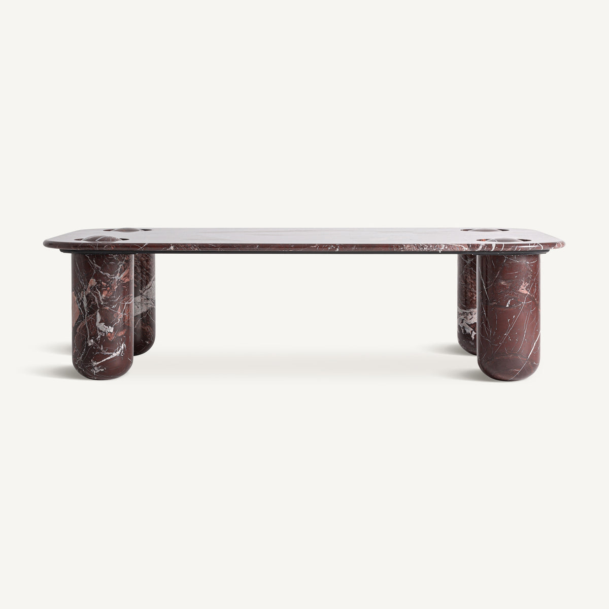 Mesa de centro Bourg — Mármol burdeos brillo
