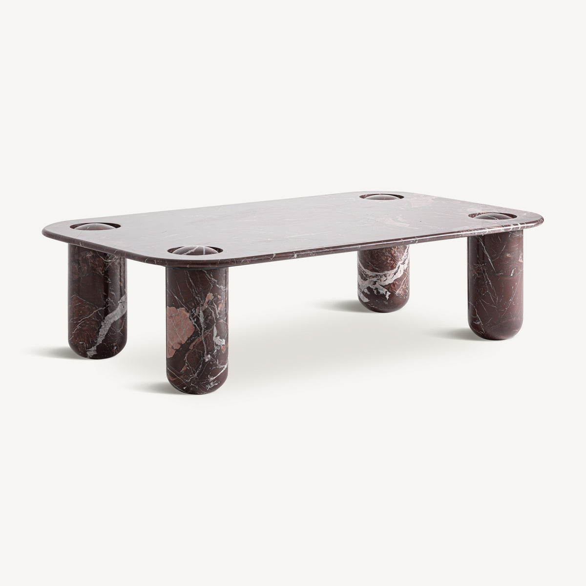 Mesa de centro Bourg — Mármol burdeos brillo