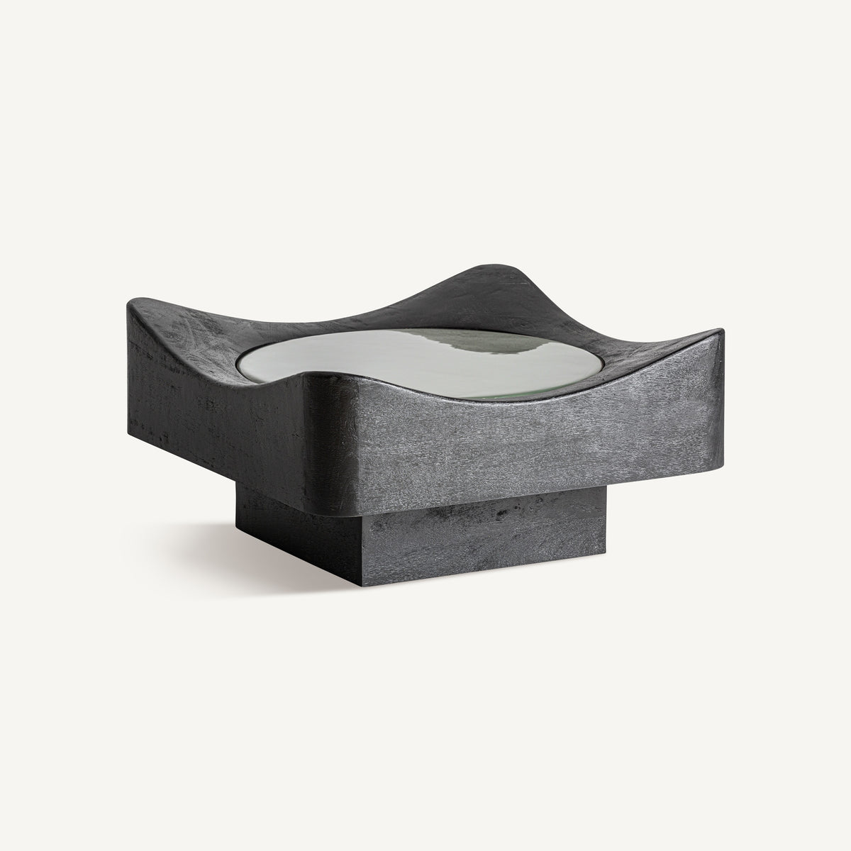 Mesa de centro Bridoire — Madera de mango reciclada negro