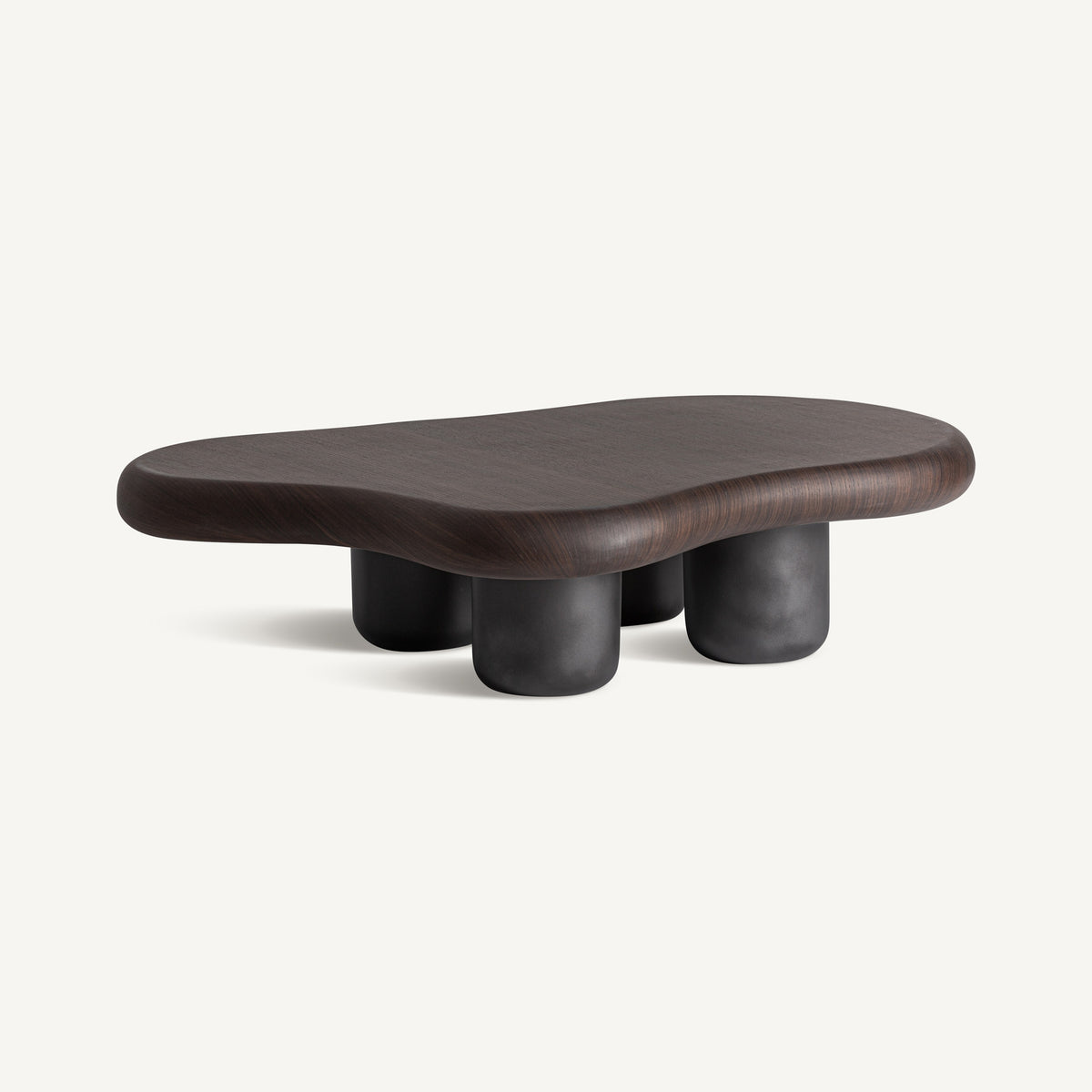 Mesa de centro Brunbek — Chapa de roble marrón