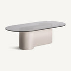Mesa de centro Capitello — Cristal templado negro