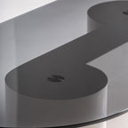Mesa de centro Capitello — Cristal templado negro