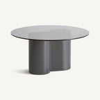 Mesa de centro Capitello — Cristal templado negro traslúcido