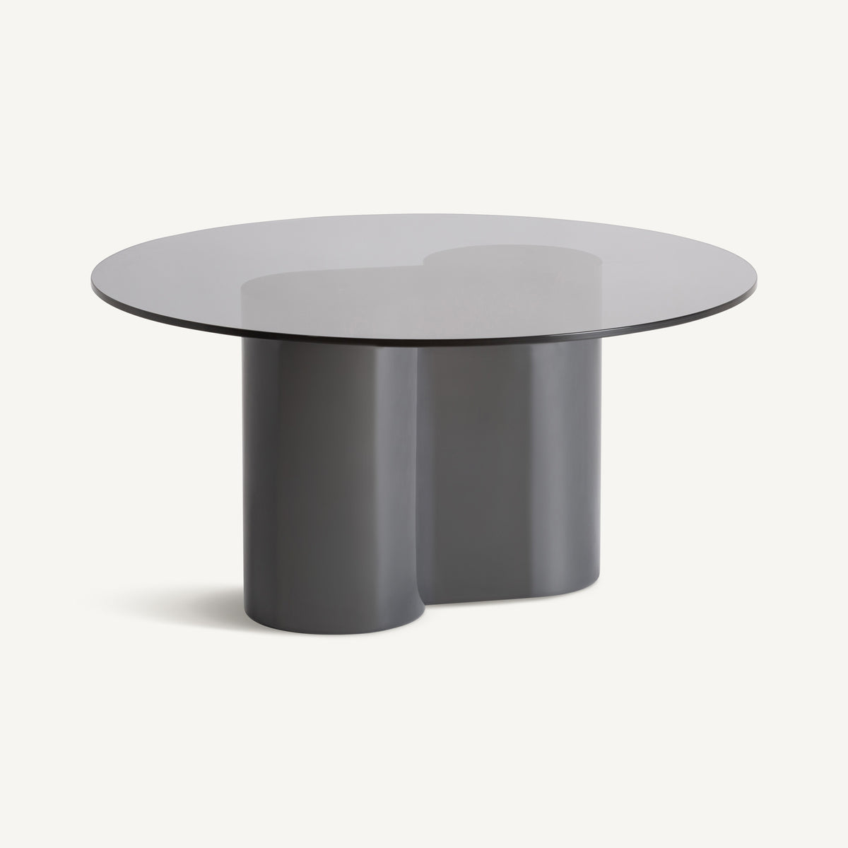 Mesa de centro Capitello — Cristal templado negro traslúcido