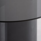 Mesa de centro Capitello — Cristal templado negro traslúcido