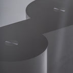 Mesa de centro Capitello — Cristal templado negro traslúcido