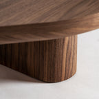 Mesa de centro Dubí — Chapa de nogal marrón