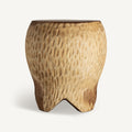 Mesa de centro Gairo — Madera suar tonos en marrón tallado